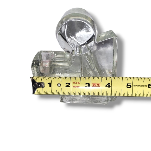 Pair Of Vintage Wiesenthal Hutte Glacier Ice Textured Glass Angel Candle Holders - Picture 9 of 9